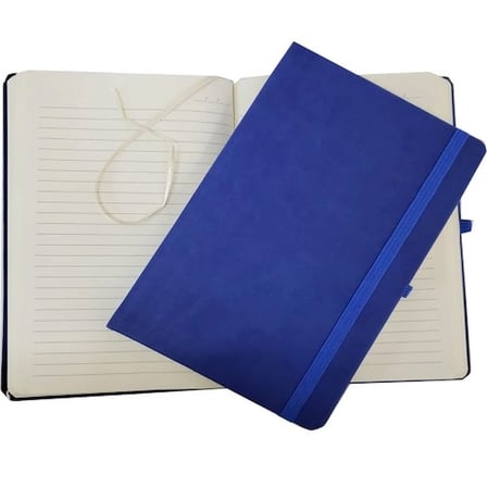 Mavi Deri Kapaklı Defter 21 cm x 13 cm Hediye Alternatifi