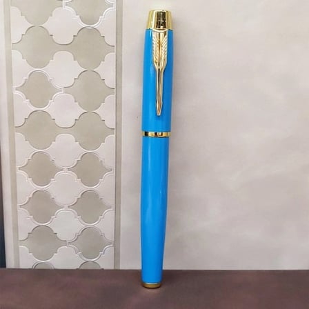 Şık Turkuaz Metal Roller Kalem 13 cm Hediye Seçeneği