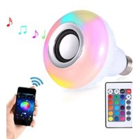 Akıllı LED Ampül Bluetooth Hoparlör 12 Renk E27