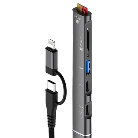 Fonksiyonel 5'li USB Hub Kart Okuyucu Type-C