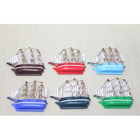 Ahşap Gemi Magnet 10x9 cm Dekoratif