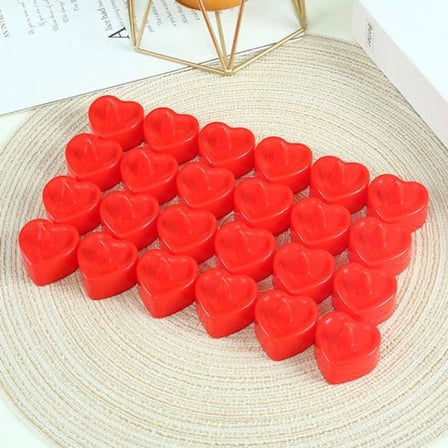 Romantik Kalp Mum 1.8cm 24'lü Set
