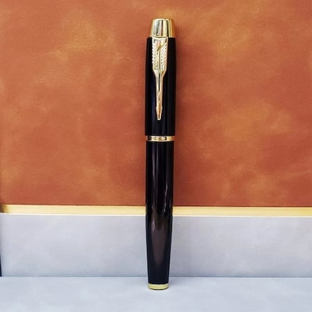 Şık Metal Siyah Roller Kalem 13 cm