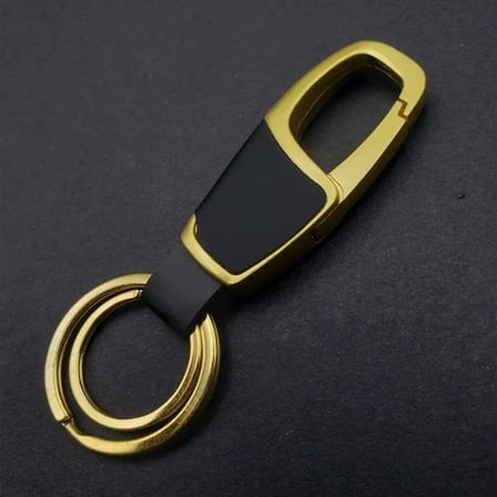 Şık Metal Promosyon Anahtarlık 8 cm Siyah Renk