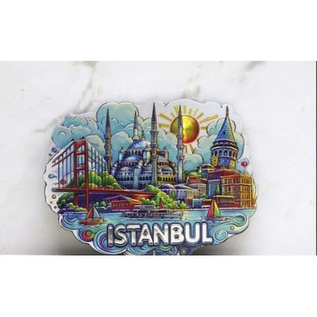 Temalı Silikon Buzdolabı Magneti 8x7 cm (İstanbul Model)