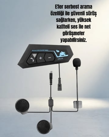 Ergonomik Bluetooth Kulaklık 5.0 EDR Kask Uyumlu