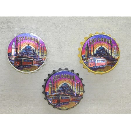 Temalı Metal Magnet 8 cm (İstanbul Model)