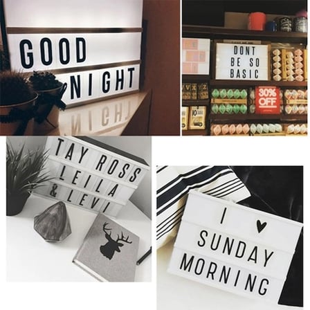 Dekoratif A4 Boyutunda Led Işıklı Yazı Panosu Lightbox