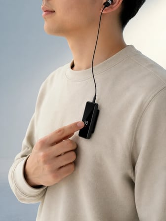 Kompakt Bluetooth Kulaklık Dijital Ekranlı Klipsli Tek Kulaklık