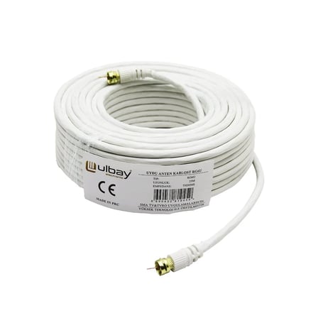 Uydu Anten Kablo 25 Metre RG6U Yüksek Performanslı Bağlantı