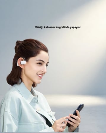 Bluetooth Kulaklık Tek Tuş Kontrol 1 Adet Stereo Ses