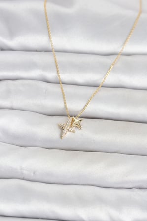 Minimal Renk Kutup Yıldızı Kolye 45 cm