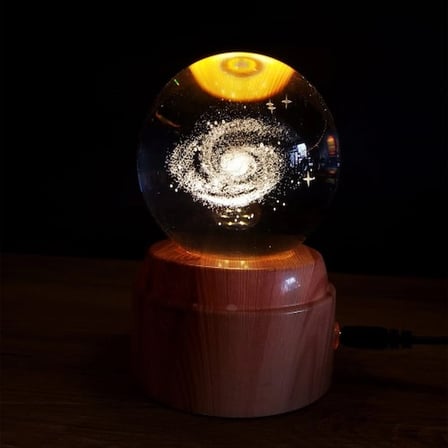 Modern Galaxy Tasarımlı Dönen Masa Lambası USB Uyumlu