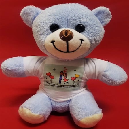 Sevimli Tişörtlü Peluş 25 cm Hediye Seçeneği
