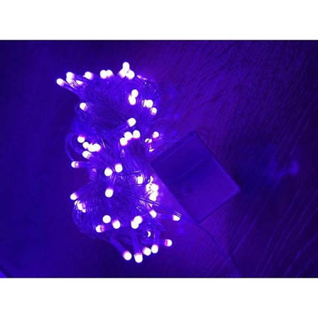 Pembe Işık 100 Led Damla Uçlu 10 Metre Şeffaf Kablo