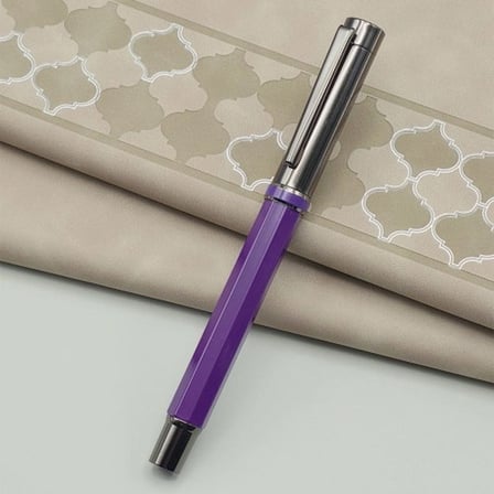 Şık Mor Metal Roller İmza Kalemi 14 cm Hediye Seçeneği