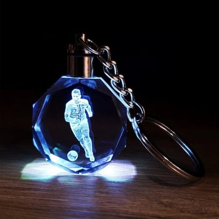 Şık Futbol Tasarımlı Işıklı Anahtarlık 10 cm