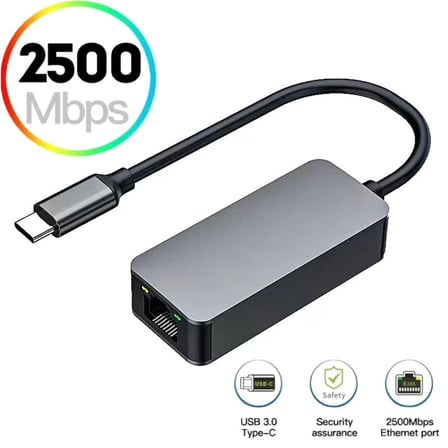 Hızlı Ethernet Çevirici Type-C 2,5G Bağlantı