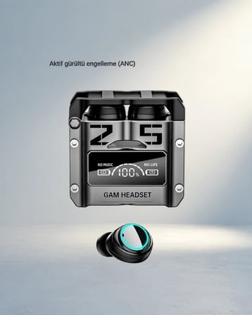 Kablosuz Bluetooth Kulaklık - Gürültü Engelleyici Oyun ve Müzik İçin