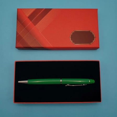 Şık Yeşil Touchpen Kalem Kutu İçinde Hediye Seçeneği