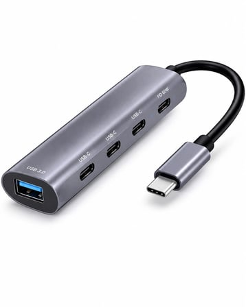 Genişletici USB Type-C Hub 5 Port 60W Gri