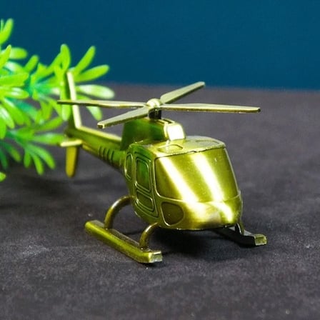 Şık Vintage Dekoratif Metal Helikopter 12.5 cm