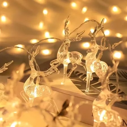 Geyikli LED Işık 2m 10'lu Set Dekorasyon