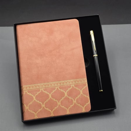 Şık Hediye Seti 22x20 cm Kutu ile Kalem ve Defter