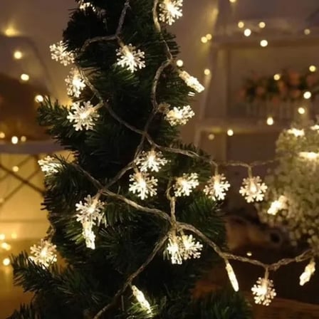 Dekoratif Kar Tanesi Işık Zinciri 5m 28 Led