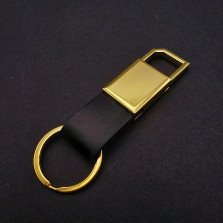 Şık Metal Deri Anahtarlık 8 cm Promosyon