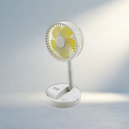 USB Şarjlı Katlanabilir Masaüstü Fan 180 Derece Telefonluklu Model