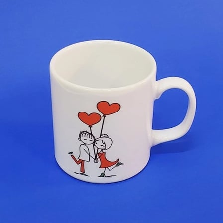 Romantik Mutlu Çift Temalı Kupa Bardak 1 Adet