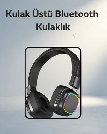Kablosuz Kulaklık Bluetooth 5.3 Rainbow Işıklı