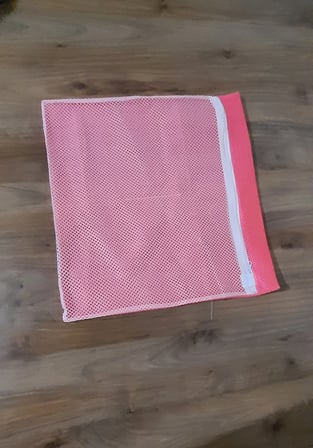 Pembe Fermuarlı - Hassas Çamaşır Terlik Ayakkabı Yıkama Filesi Büyük Boy