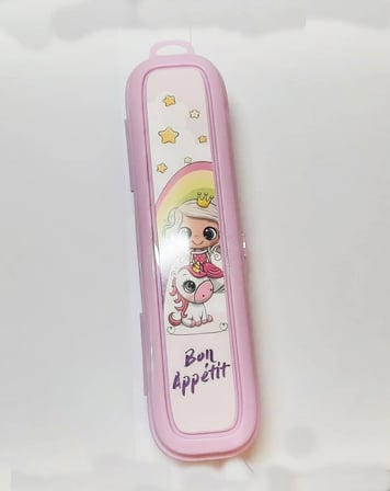 Pembe Multi Renkli Kapaklı Kalemlik Kutusu -çanta İçi Saklama - Diş Fırçası - Makyaj Fırçası Kutu Di