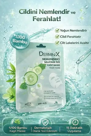 Yüz Bakım Kağıt Maske - Salatalık Özlü