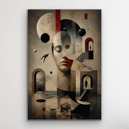 Karışık Rüyalar Soyut Kanvas Tablo 20X30 CM