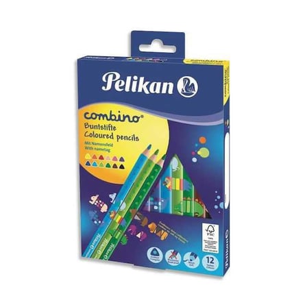 Combino Üçgen Kuru Boya Kalemi 12li