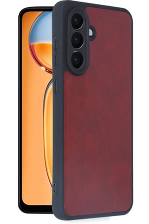 Galaxy S24 FE Kılıf Aras Deri Kapak - Bordo