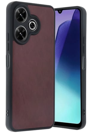 Redmi 13 4G Kılıf Aras Deri Kapak - Bordo