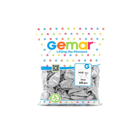 Metalik Gümüş Balon 11'' (28 cm) - 100'lü