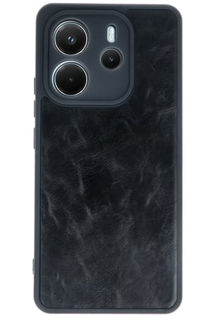 Redmi Note 14 4G Kılıf Aras Deri Kapak - Siyah