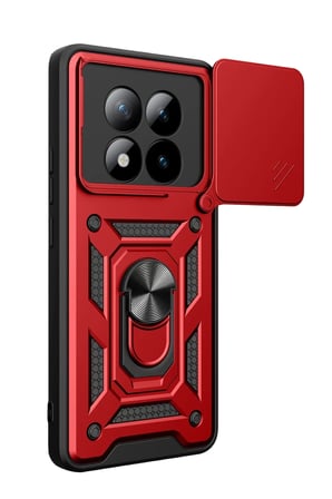 Redmi Note 15 Pro 5G Pars Lens Yüzüklü Silikon - Kırmızı