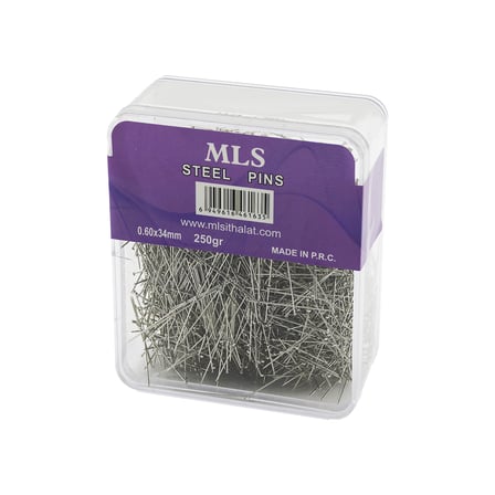 Toplu İğne 0.60 x 34 mm 250 g Şeffaf Mika Kutulu