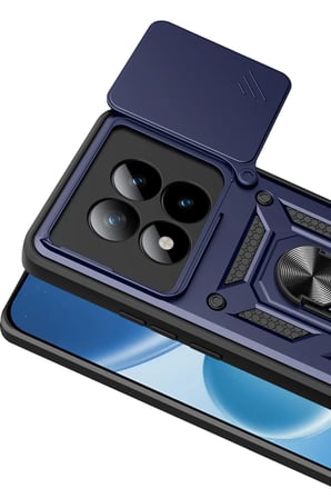 Redmi Note 15 Pro 5G Pars Lens Yüzüklü Silikon - Lacivert