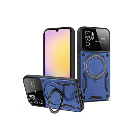 Redmi Note 10S Kılıf Joy Lens Standlı Kapak - Lacivert