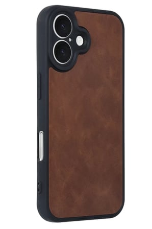 iPhone 16 Kılıf Aras Deri Kapak - Taba