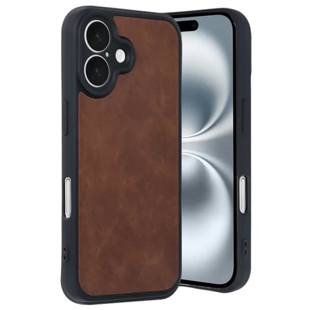 iPhone 16 Kılıf Aras Deri Kapak - Taba
