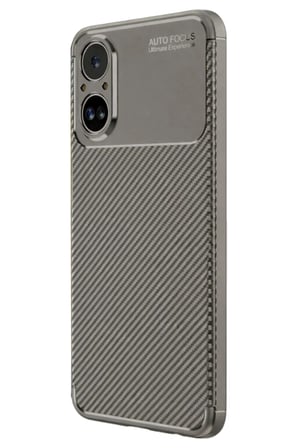 Realme 12 Lite Kilif Auto Focus Karbon Kapak Gri