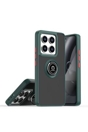Mi 15 Pro Kılıf Montreal Yüzüklü Silikon Kapak - Yeşil